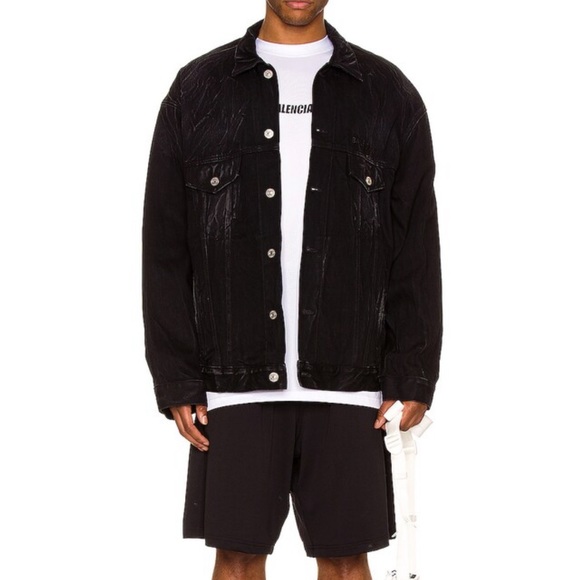 Balenciaga perforated white Logo oversize t shirt Large - Picture 2 of 4